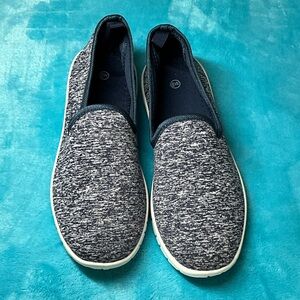Blue & White Slip-On Woman’s Shoes